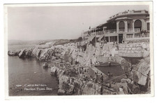 1950 RPPC REAL PHOTO MANY PEOPLE AT PAVILION EDEN-ROC CAP D ANTIBES FRANCE