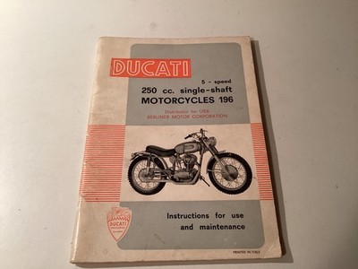 Ducati Bedienungsanleitung 250cc. Scrambler/Monza original 74-seitig engl. rar !