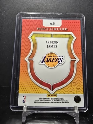 2024-25 Panini Select - Select Certified LeBron James #5 for sale