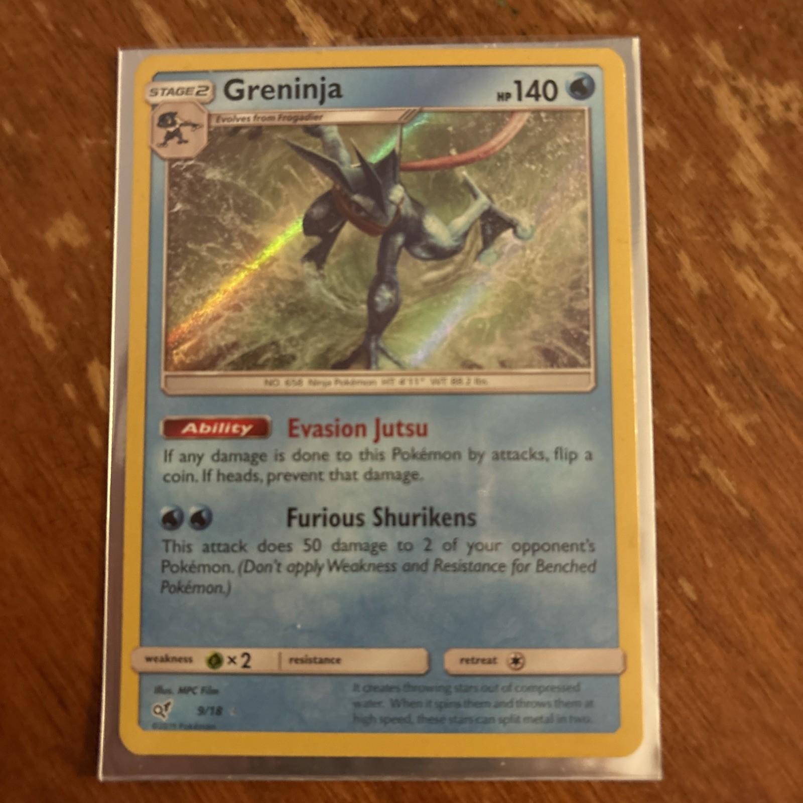Greninja 9/18 SM Detective Pikachu Holo Rare Pokemon TCG 2019 LP Ship Now