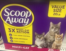 Scoop Away Multi-Cat Clumping Cat Litter Meadow Fresh Scent 20 lb