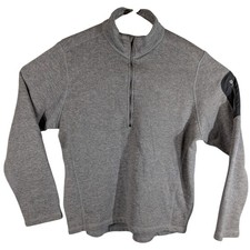 Eddie Bauer 1/4 Zip Sweater Mens XL Pullover Gray Sweatshirt Pullover
