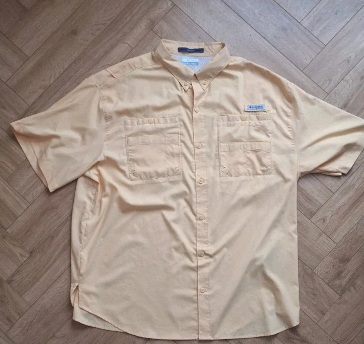 Columbia PFG Timiami shirt Yellow Size 2XL hiking Walking