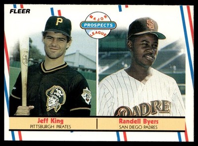 1988 Fleer Jeff King/Randall Byers Rookie Pittsburgh Pirates/San Diego Padres