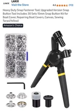 Heavy Duty Snap Fastener Tool, Upgraded Version Snap Button Tool 