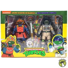 TMNT Samurai Adventure Michelangelo & Donatello Figures 2023 NECA #54345