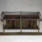 Vtg Antique Ives Union Station 116 Prewar O Gauge Train Depot Tin Litho +Columns