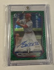2026 Bowman Chrome Prospect 1st Auto Green Reptilian/99 Matthew Ferrara