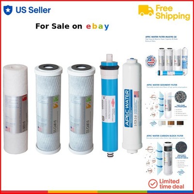 Reverse Osmosis Replacement Filter Set Carbon Polypropylene 90 GPD Cleaner