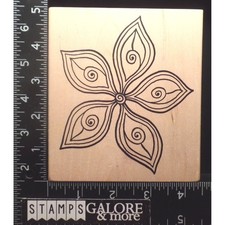 Magenta Rubber Stamps XL PINWHEEL GARDEN FLOWER BLOSSOM 3095