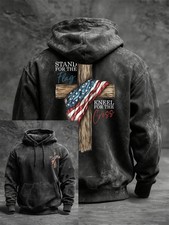 Stand For Flag Kneel For The Cross 3D All Over Print Hoodie - Adults  Youth