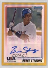 2010 Bowman Chrome USA Stars Gold Refractor /50 Bubba Starling #USA-BS Auto 1m1f