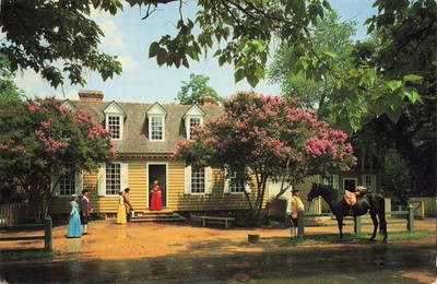 Colonial Williamsburg VA Brush Everard House VTG Continental Postcard Posted