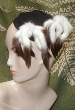 Cappello "Bambola" Hattie Carnegie Ermine Tails anni '40 cappello gotico glam