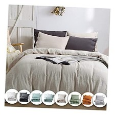 Duvet Cover Size, 100 Stonewashed French Duvet Cover Set, 3 Pieces King Linen