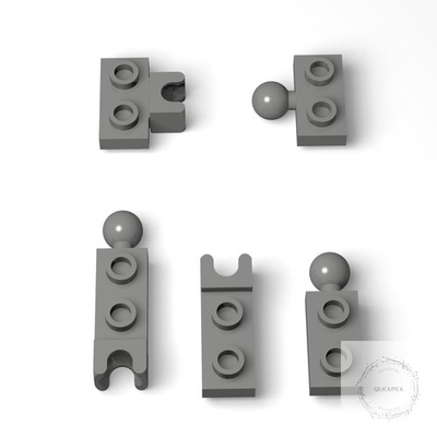 #ad 105 Piece Classic Building Gray Ball Joint Plate Bulk 5 Sizes Model Ball and $23.01