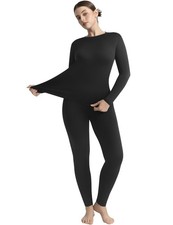 Womens Thermal Underwear Set, Fleece Lined Long Johns, Cold Weather