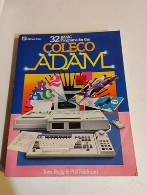 ''32 BASIC Programs For The Coleco Adam'' by Rugg/Feldman (1984) - COLLECTIBLE!