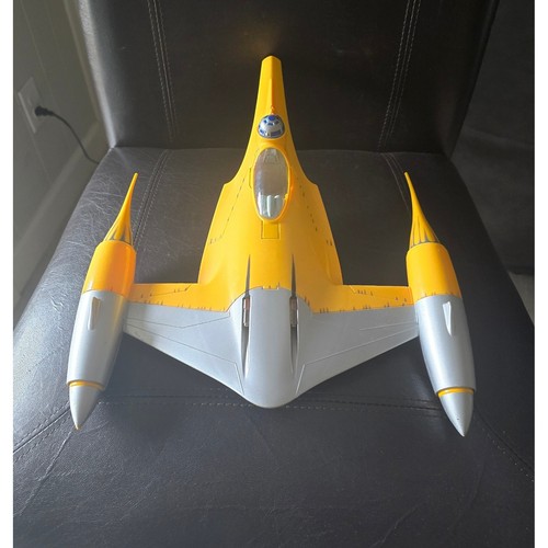 Vintage 1998 Hasbro Star Wars Naboo N-1 Starfighter gelb Spielzeugfahrzeug - Bild 7 von 7