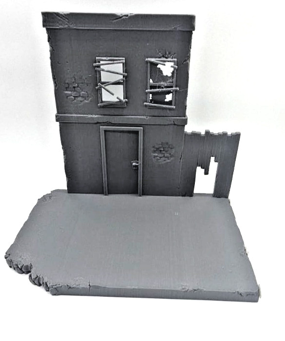 1:18 Scale Urban Ruins Diorama | TMNT Style Building Facade for 4" Action Figure