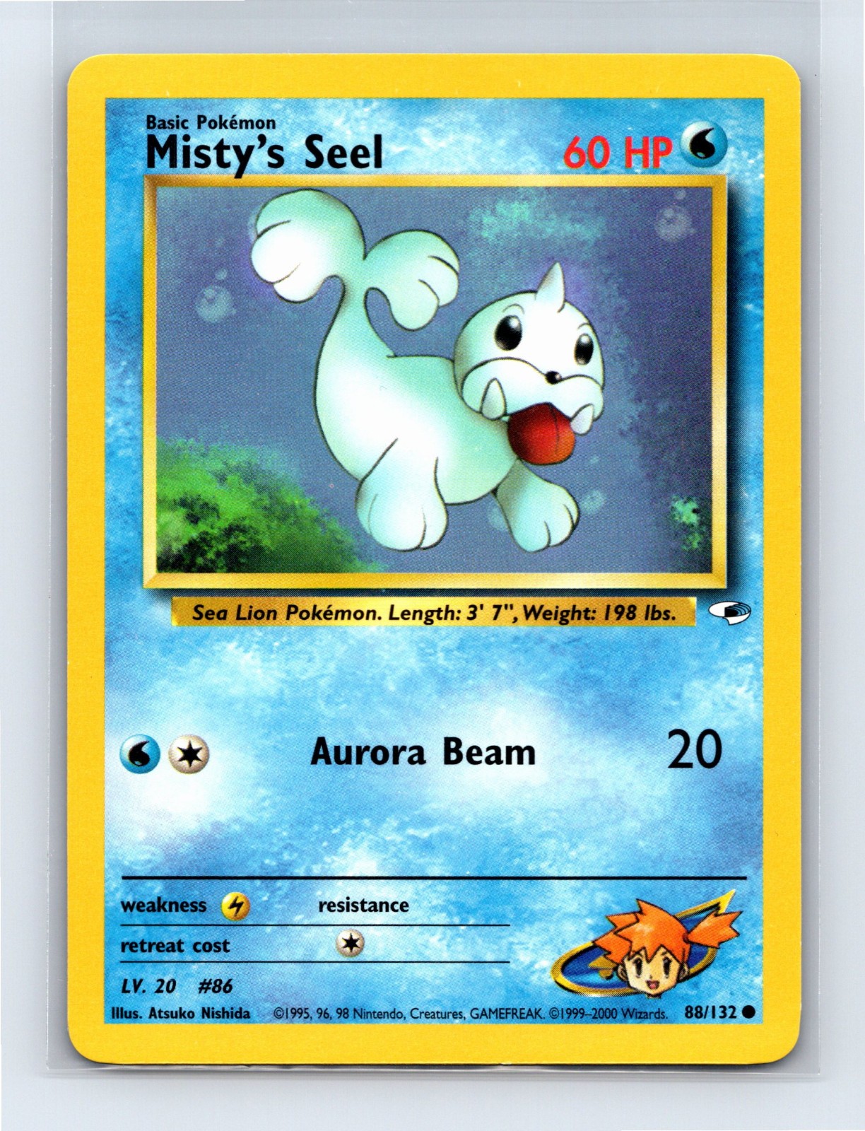 Pokémon TCG Misty's Seel Gym Heroes 88/132 Common Regular 60HP Atsuko Nishida