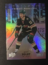 Matt Boldy 2022-23 Upper Deck Trilogy Rookie Premieres Level 1 RC /999