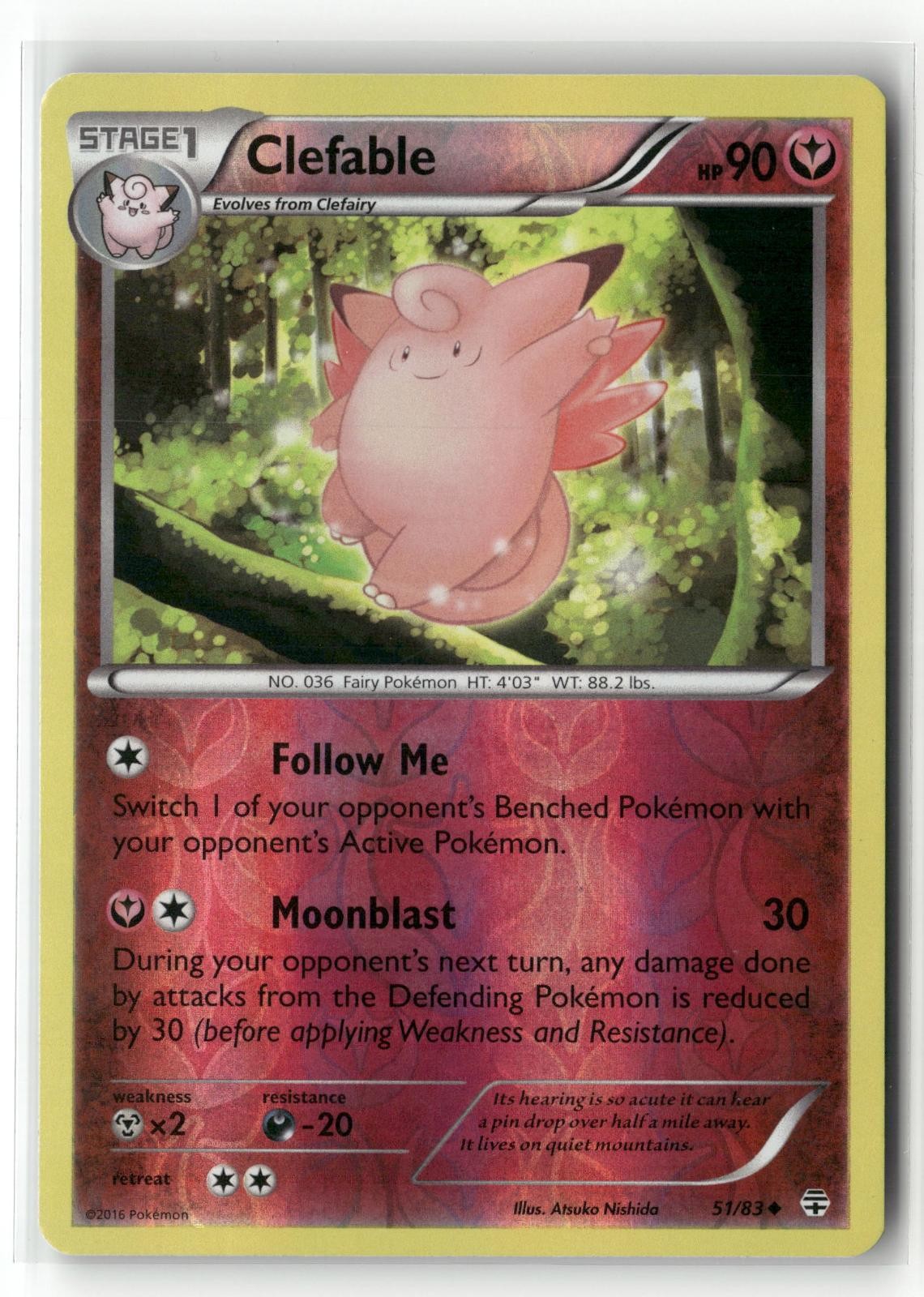 CLEFABLE 51/83 UC GENERATIONS POKEMON REVERSE HOLO NM/M