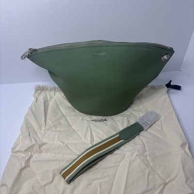 Shinola Birdy Moon Clutch - Pistachio Nubuck / Mint Green Brand New $425 Retail