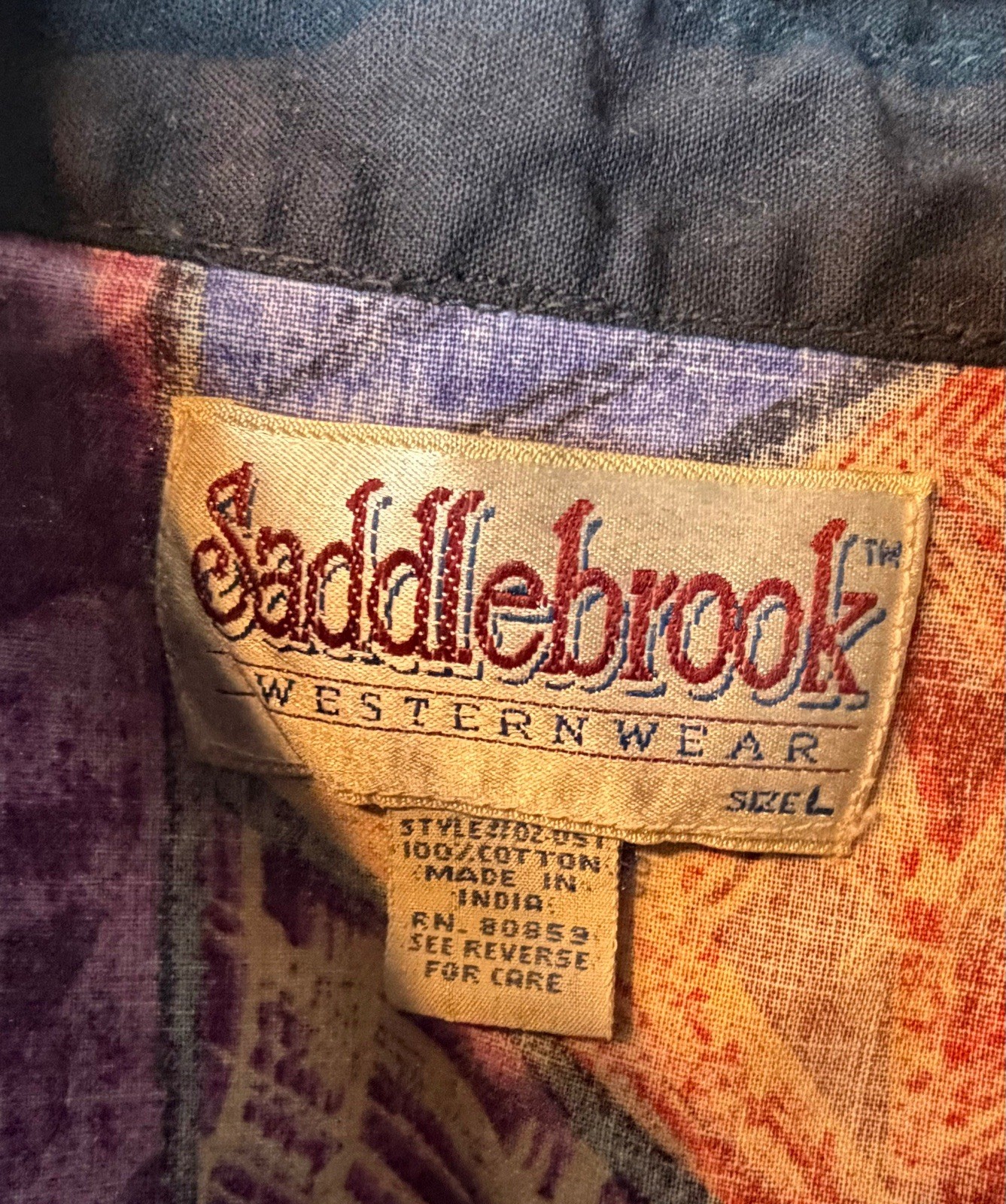 Saddlebrook 1990S PATCHWORK STYLE GEOMETRIC PRINT… - image 6