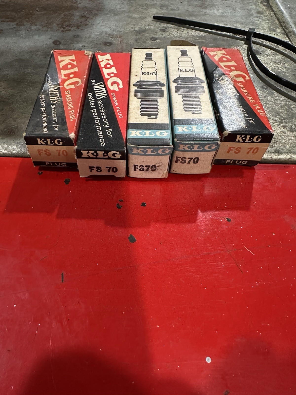 NOS KLG FS70 Spark Plug - A Smiths Accessory - Motorcycle Triumph BSA Norton  4