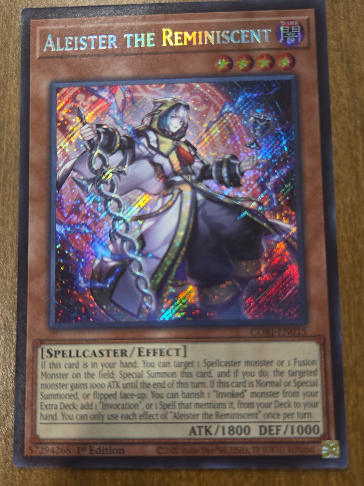Yugioh! 1x Aleister the Reminiscent CORI-EN015 Secret Rare 1st Ed NM