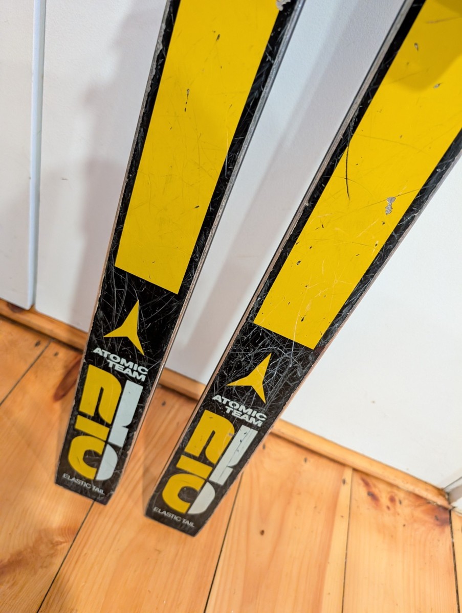 RARE Vintage ATOMIC ARC Racing Skis RS 210 cm Black & Yellow