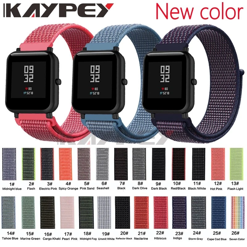 Recambio para Correa Xiaomi Amazfit BIP U Pro Nylon Nailon varios colores