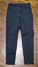 American Eagle Curvy Hi-Rise Jegging Size 10 Black Tapered Jeans 28x27 Stretch