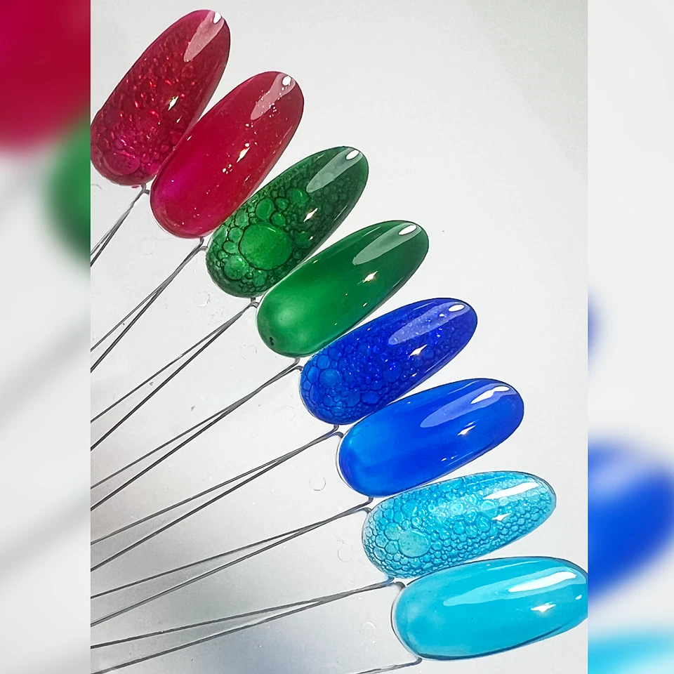 5ml UV-Glasgel Pinselflasche – 8 Farben: Pink, Blau, Rot, Grün, Lila, Rot, Gelb - Bild 3 von 4