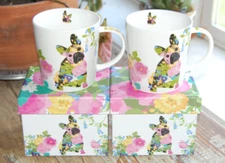 PPD "Henry" French Bulldog Bone China Mugs New In Original Boxes