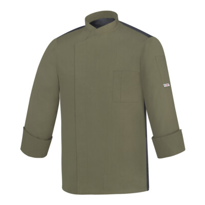 EGOCHEF Kochjacke Olive oliv grün atmungsaktiv Made in Italy Gr. S-4XL  TOP 