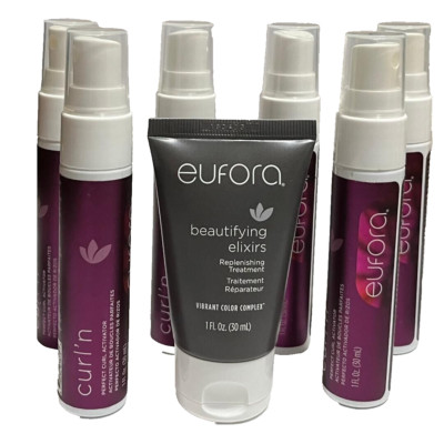 6 Eufora Curl'n Perfect Curl Activator Plus FREE Replenishing Treatment 1 oz ea