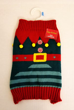 ELF SUIT Dog Sweater SMALL Christmas Holiday Clothes Clothing Apparel Outfit BX6