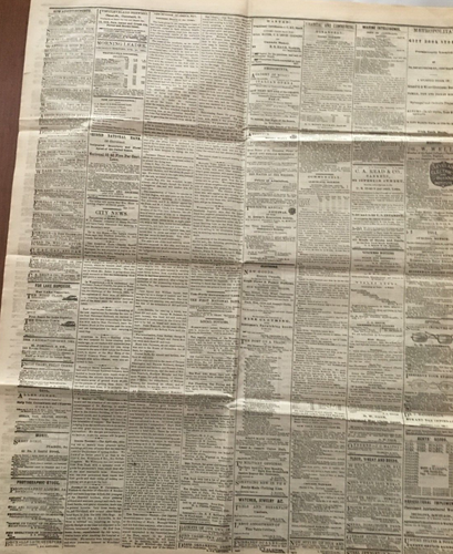 Original Period Newspaper April 21, 1864, Cleveland Morning Leader Collectible - Picture 5 of 5
