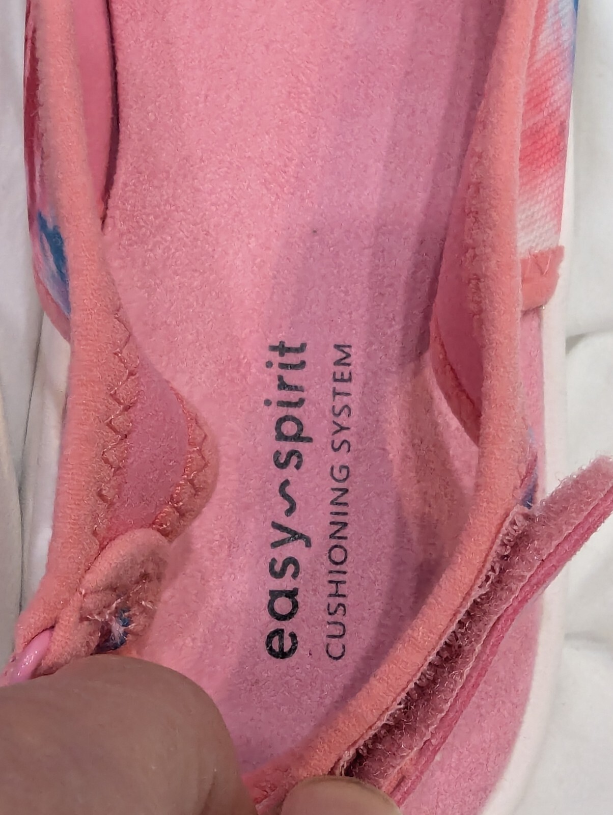 Easy Spirit 10M Cushioning Pink, Turquoise tie-dye sling back Closed Toe shoes 