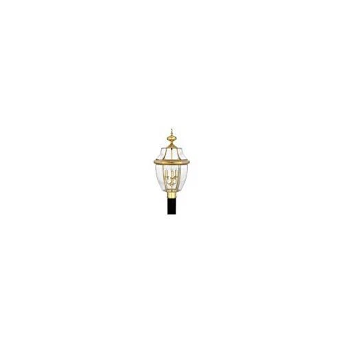 Quoizel NY9043B 3-Light Newbury Outdoor Lantern in Polished Brass - Picture 3 of 3
