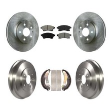 For Chevrolet Sonic Front Rear Disc Brake Rotors Semi-Metallic Pads And Drum Kit