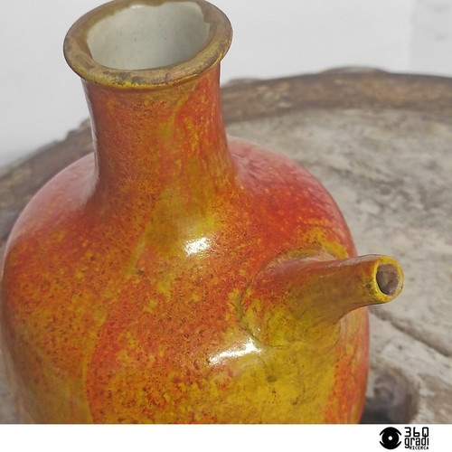 Versatoio caraffa in ceramica smaltata "M" (da identificare) Italy 1950s - Imagen 2 de 4