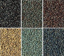 6 Colors Miyuki Round Seed Beads Size 11/0 Picasso Finish 8.5 Gram per Color