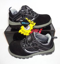 Ladies SAFETY Womens Black New Suede Leather Work Boots Trainers Shoes UK Size 4