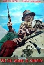 FOR WHOM THE BELL TOLLS Italian 1F movie poster A R70 GARY COOPER INGRID BERGMAN