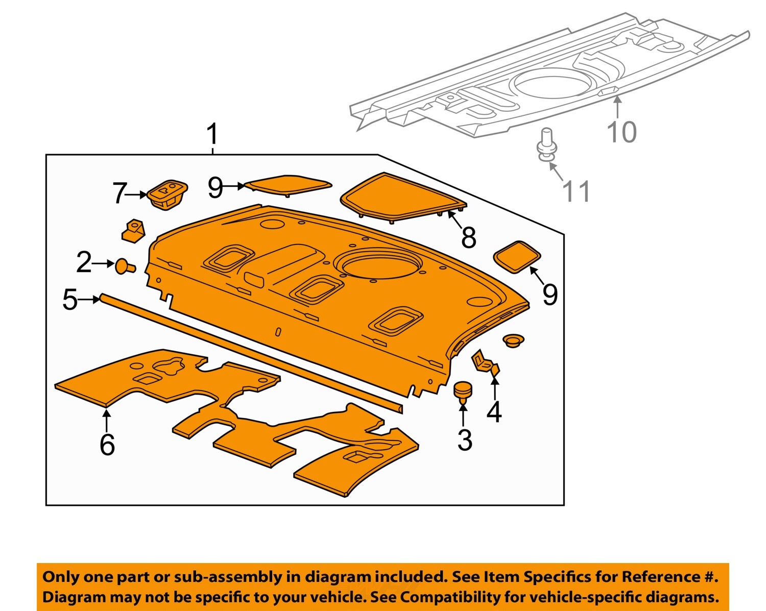 Cadillac GM OEM Pkg Tray Trim 84446436 | eBay