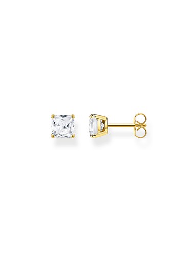 Thomas Sabo - Orecchini a Cerchio argento sterling zirconia_cubica Donna, Oro, one size - CR680-414-14
