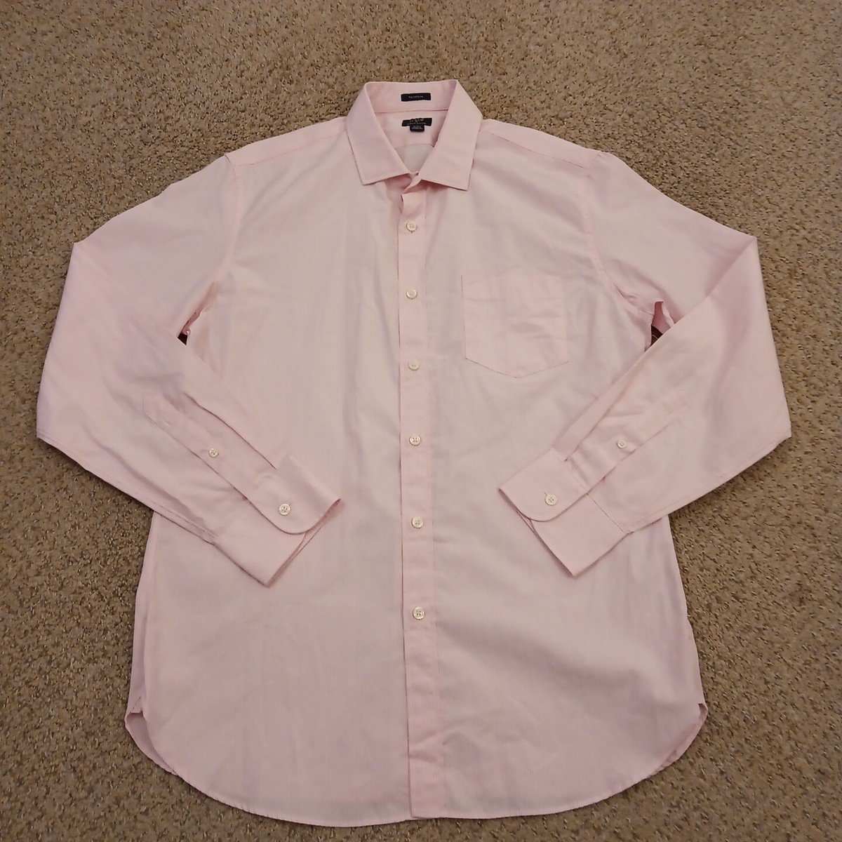 J.Crew Thompson Shirt Mens Large Pink Striped Long Sleeve Button Up | eBay